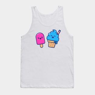 Cute Ice Cream Couple Tank Top